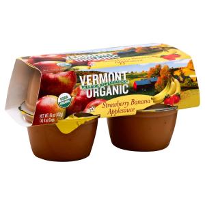 Vermont Village - Applesauce Cup Strwbry Ban Org