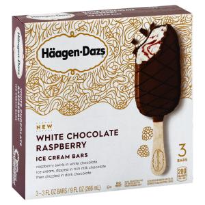 haagen-dazs - Bar White Chocolate Raspberry 3ct