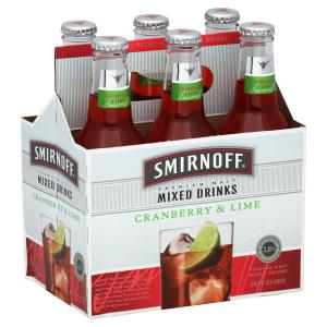 Smirnoff - Beer Mixed Cran Lime 6pk 11 2